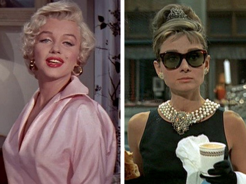 Marilyn Monroe e Audrey Hepburn