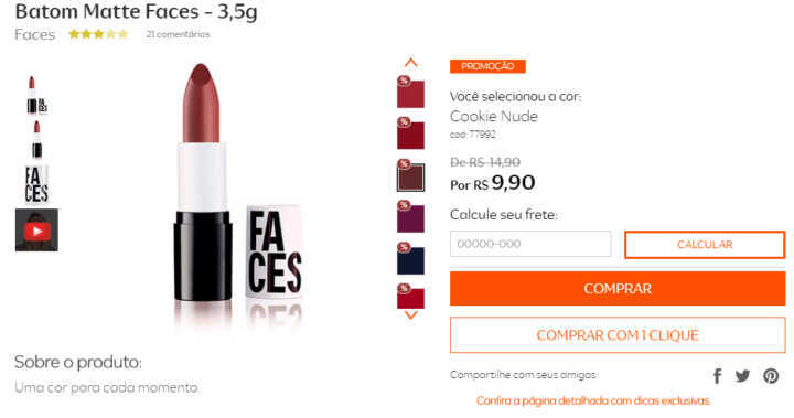 O batom matte sai por apenas R$ 9,99 <3