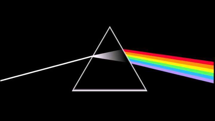 Imagem da capa do disco ‘The Dark Side of the Moon”, do Pink Floyd