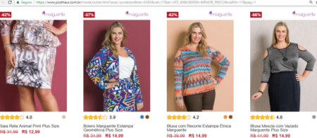 Posthaus tem moda Plus Size com até 65% de desconto