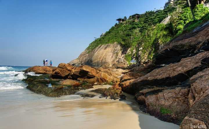 Vista da praia do Joá, em São Conrado, no Rio de Janeiro