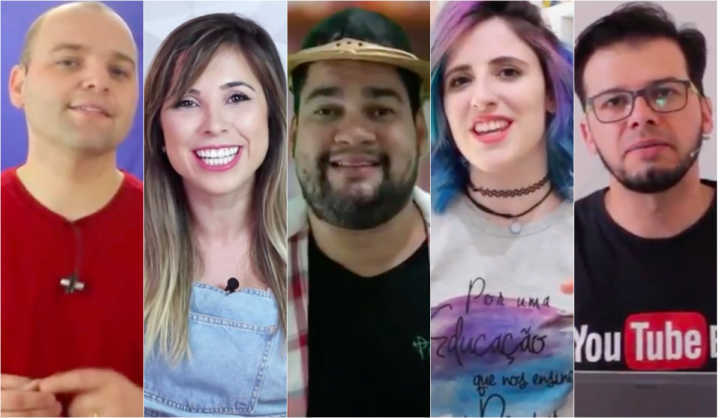 56 professores participaram e compartilharam suas histórias em seus canais