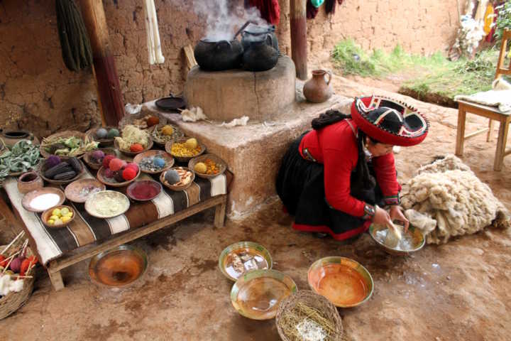 Centro têxtil de Chinchero, no Vale Sagrado, no Peru