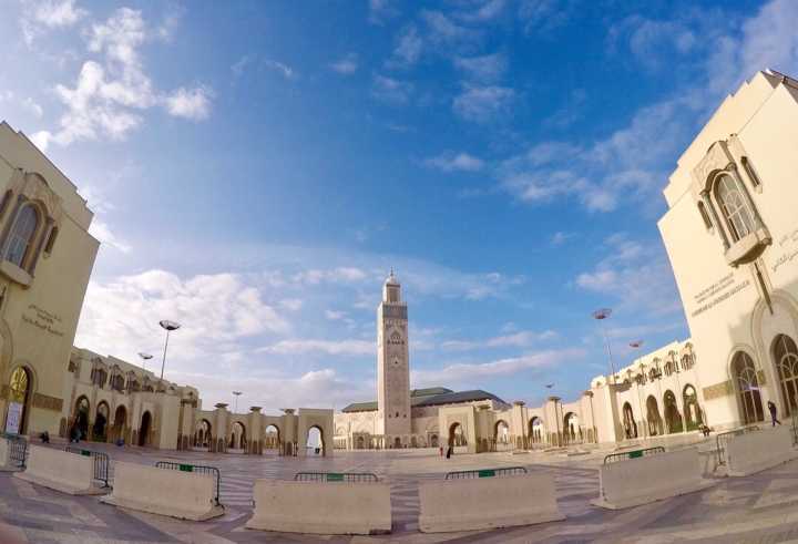 Vista da mesquita Hassan II, em Casablanca