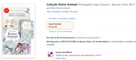 “Coleção Reino Animal” está com 91% OFF