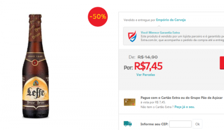 Cerveja Leffe está com 50% OFF