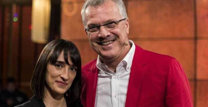 Os jornalistas Pedro Bial e Maria Prata