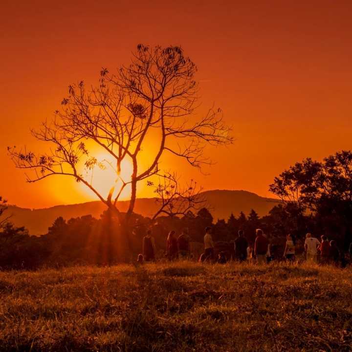 Por do Sol no Templo Taikanji