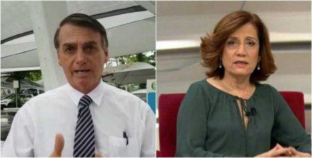 Jair Bolsonaro e Míriam Leitão