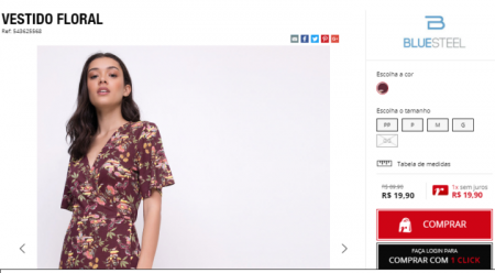 Vestido está com 78% de desconto