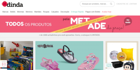 Dinda está com todos seus produtos à venda com desconto