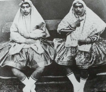 Fotos das esposas do xeique Nasser al-Din Shah, rei da Pérsia