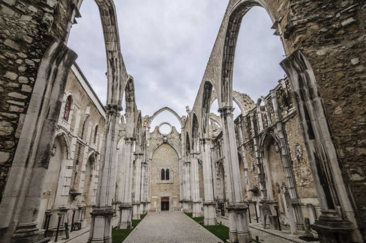 Ruínas do Convento do Carmo, em Lisboa