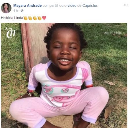 Print da página do Facebook de Mayara Andrade