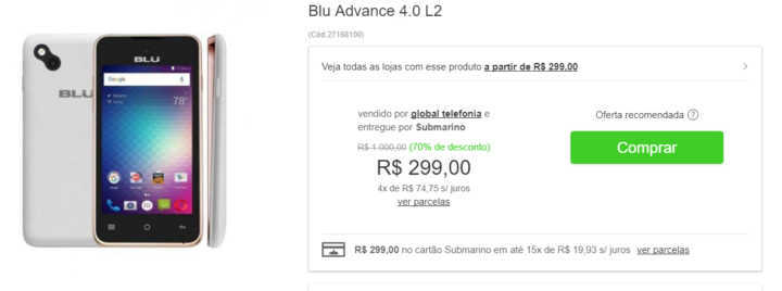 Os descontos são agressivos, atingindo até 70% OFF