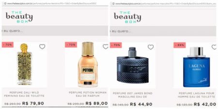 The Beauty Box tem até 70% de desconto em perfumes de marcas famosas