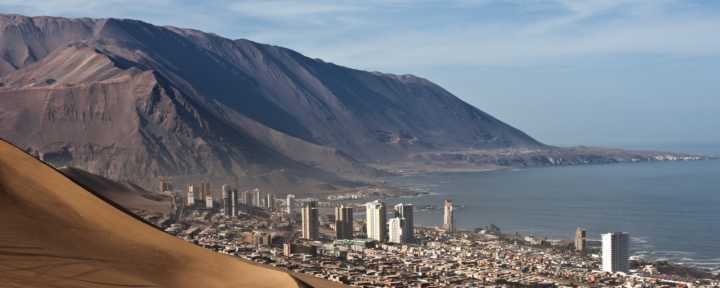 Vista da cidade de Iquique, no Chile
