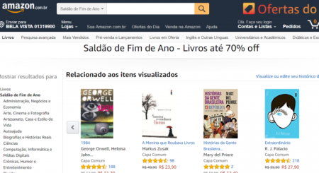 Amazon terá  saldão de fim de ano com até 70% OFF e cupom para frete gratuito