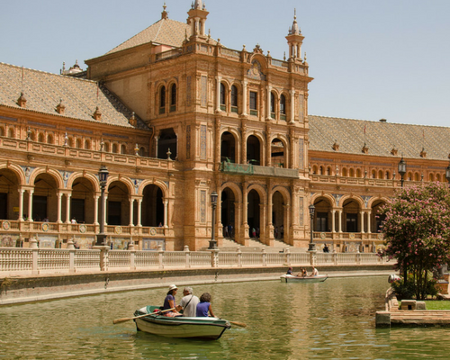 Plaza de España em Sevilla, na Espanha