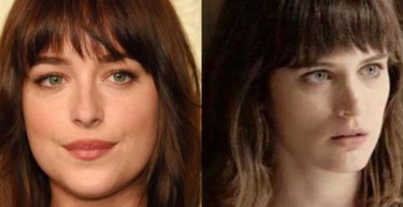 Dakota Johnson (à esquerda) e Bianca Bin (à direita)