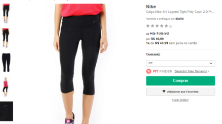 Calça Nike está com desconto de 64%