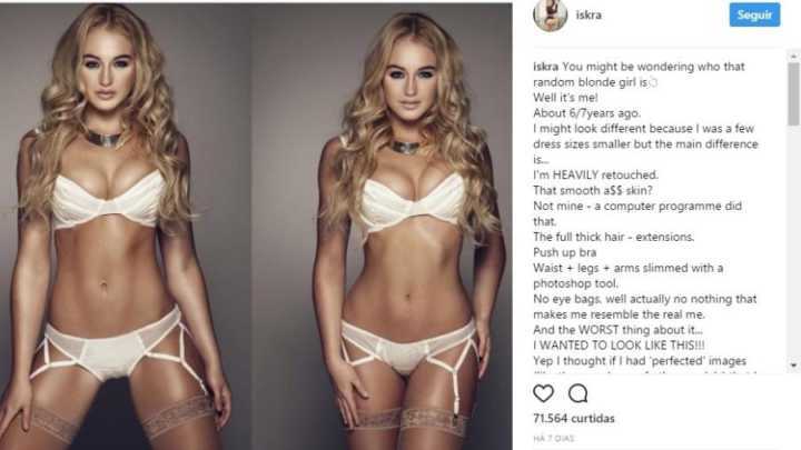 Modelo manda a real sobre o ‘padrão perfeito’