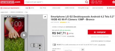  Peneiramos alguns itens que saem pela metade – como este celular da LG