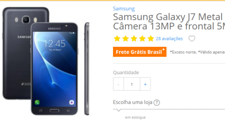 Economize R$ 860 na compra de um Samsung J7