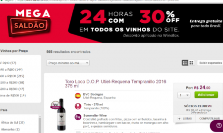 Saldão Wine: todos os vinhos do site com 30% OFF e entrega gratuita para todo Brasil