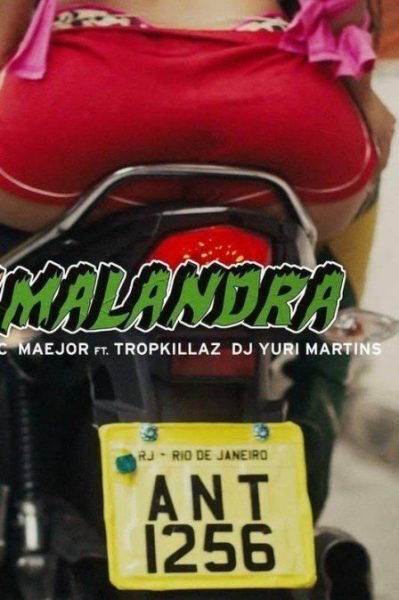 Placa da mototáxi do clipe “Vai, Malandra”, de Anitta