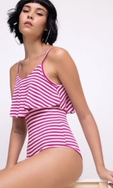 Body com Babado e Listras | R$ 79,90