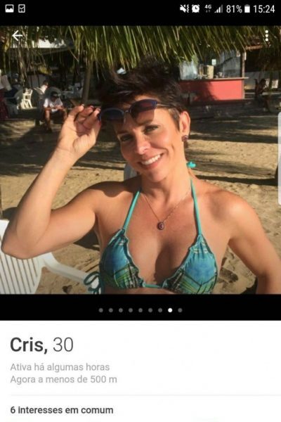 Imagens do perfil da deputada Cristiane Brasil