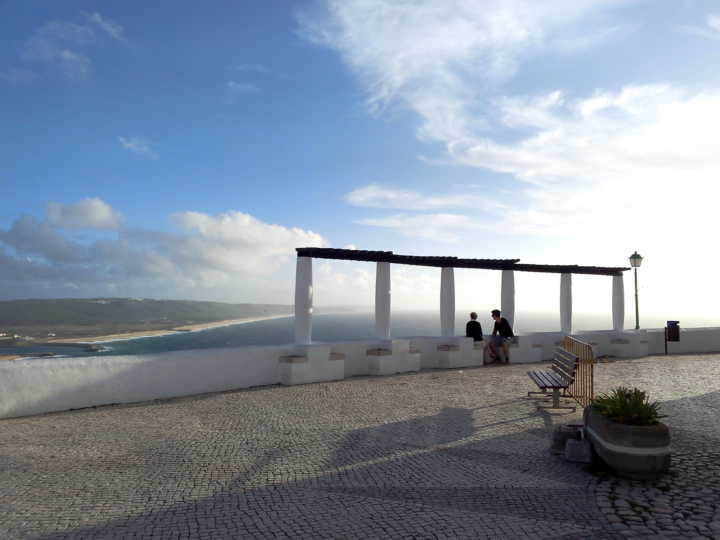 Vista do principal mirante de Nazaré