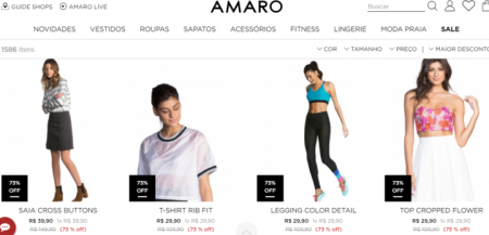 Site Amaro tem saldão com roupas, sapatos e acessórios com até 75% de desconto