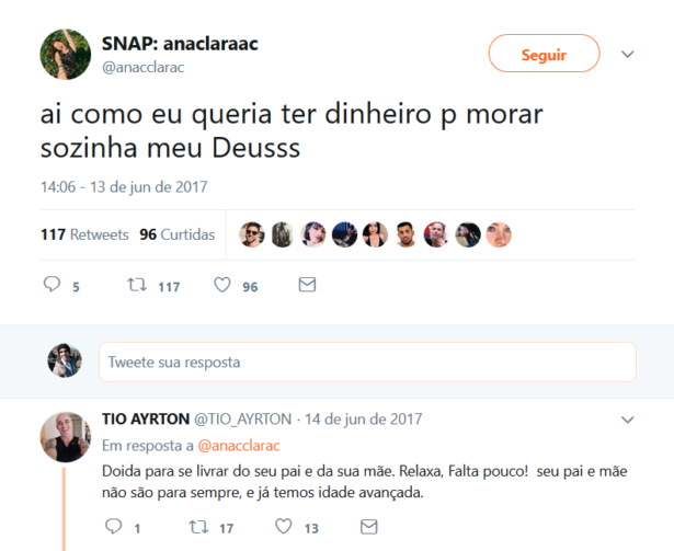 Ayrton responde Ana Clara pelas redes sociais