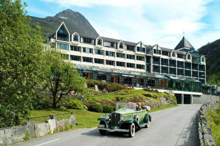 Vista do Hotel Union, um dos mais tradicionais de Geiranger