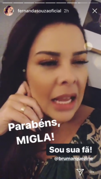 Fernanda Souza elogia Bruna Marquezine