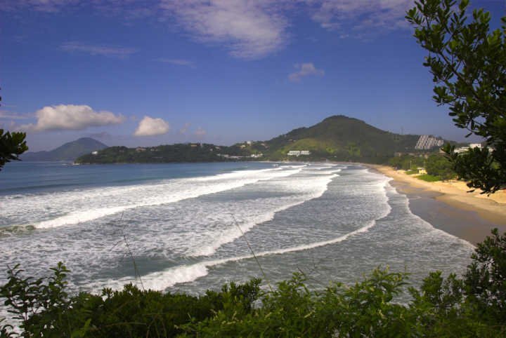 Vista da praia Grande, em Ubatuba, uma das mais badaladas da cidade