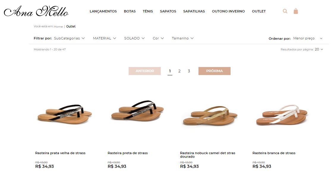 Marca vende calçados por menos de R$ 35