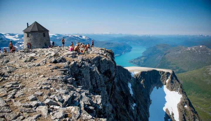 Vista da a Torre Skålatårnet, no Monte Skåla