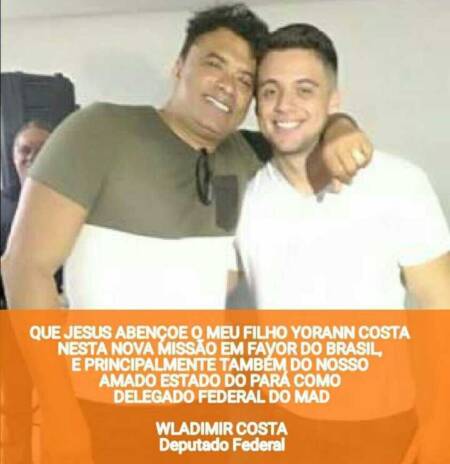 Deputado usou as redes sociais para comemorar nomeação do filho ao cargo federal