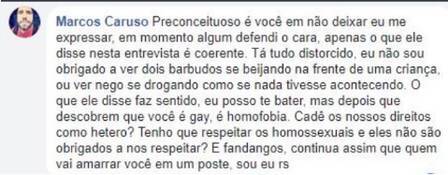  Postagens homofóbicas de Caruso