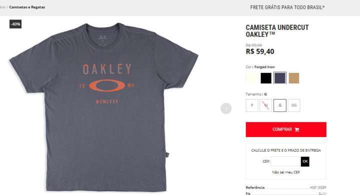 Oakley faz liquidação e tem produtos com até 50% de desconto