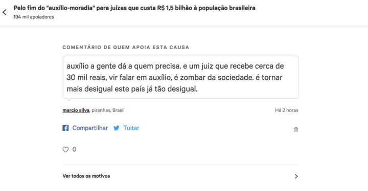 Comentário de Márcio Silva, morador de Piranhas (AL)