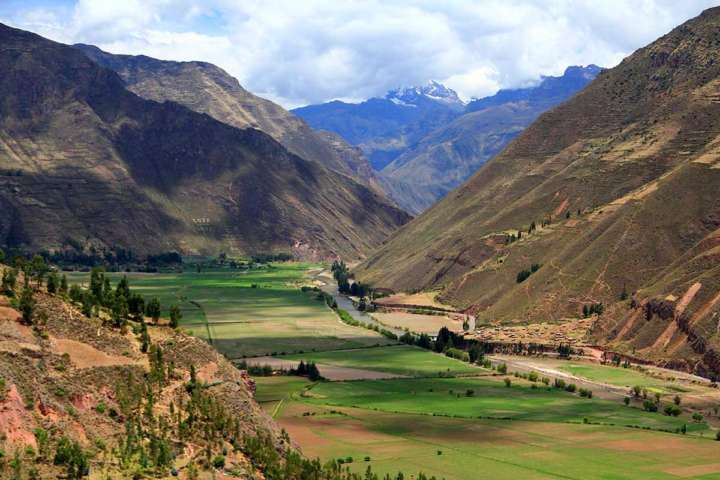 Vista do Vale Sagrado, no Peru