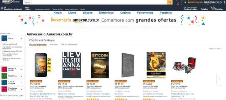Amazon.com reúne centenas de ofertas por tempo limitado para celebrar seu aniversário