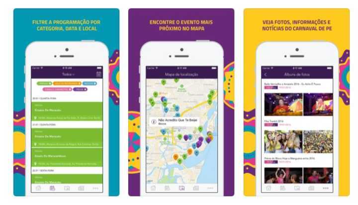 App gratuito reúne informações sobre a programação completa do Carnaval de Pernambuco