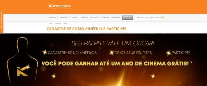 Rede premia com 1 ano de cinema grátis