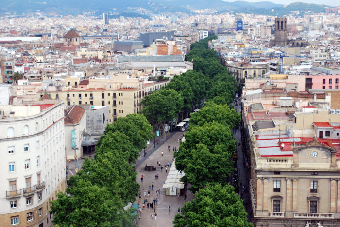 Vista aérea da Rambla