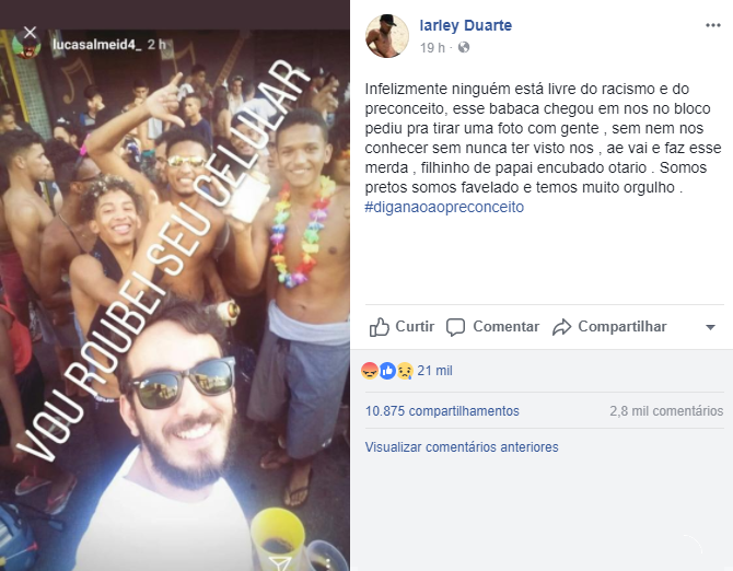 Iarley Duarte faz desabafo nas redes sociais